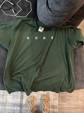 Nf “gone” forest green streetwear oversized top